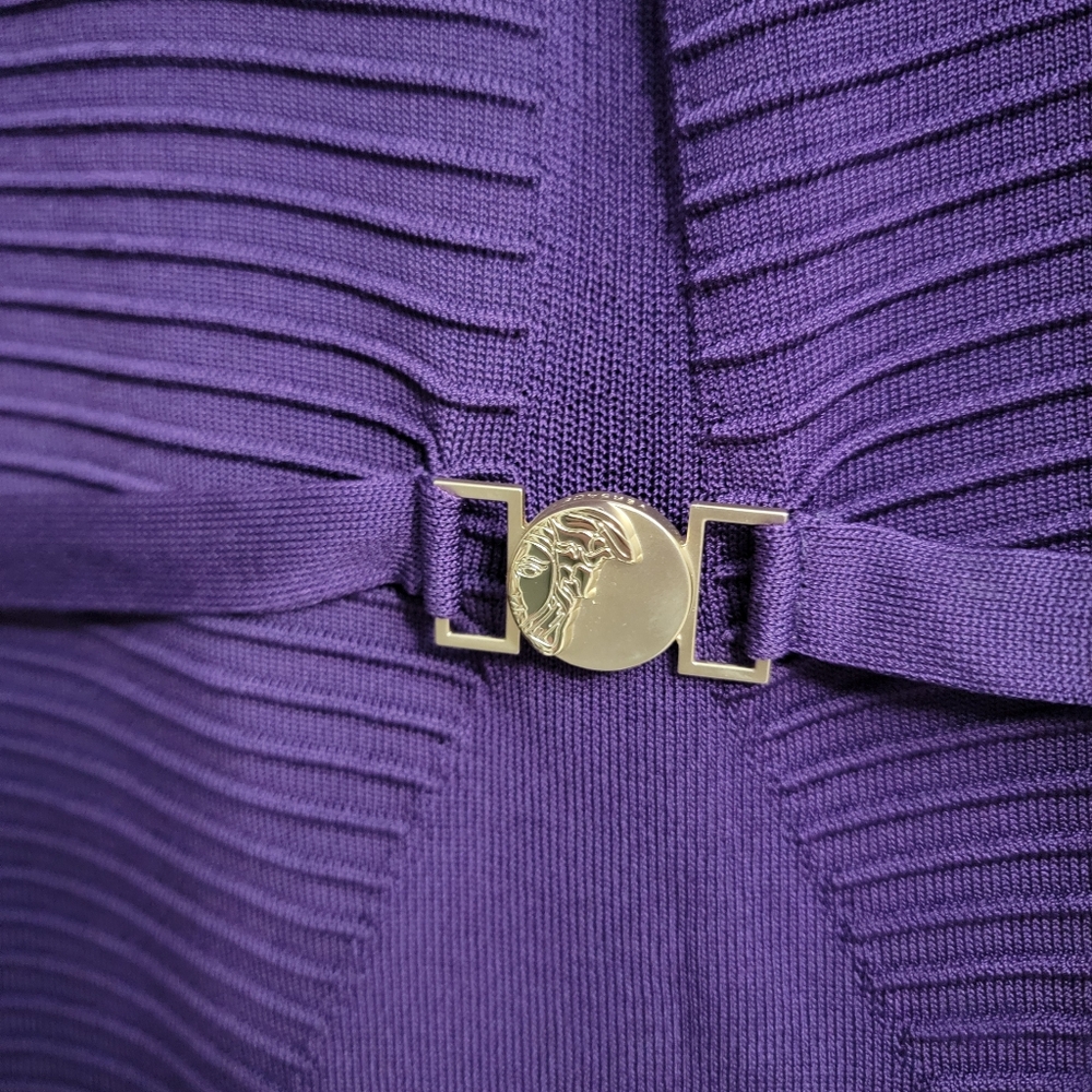 Versace Collection Abito Maglia Dress in Viola, Size 42 (US 6) - Picture 7 of 10